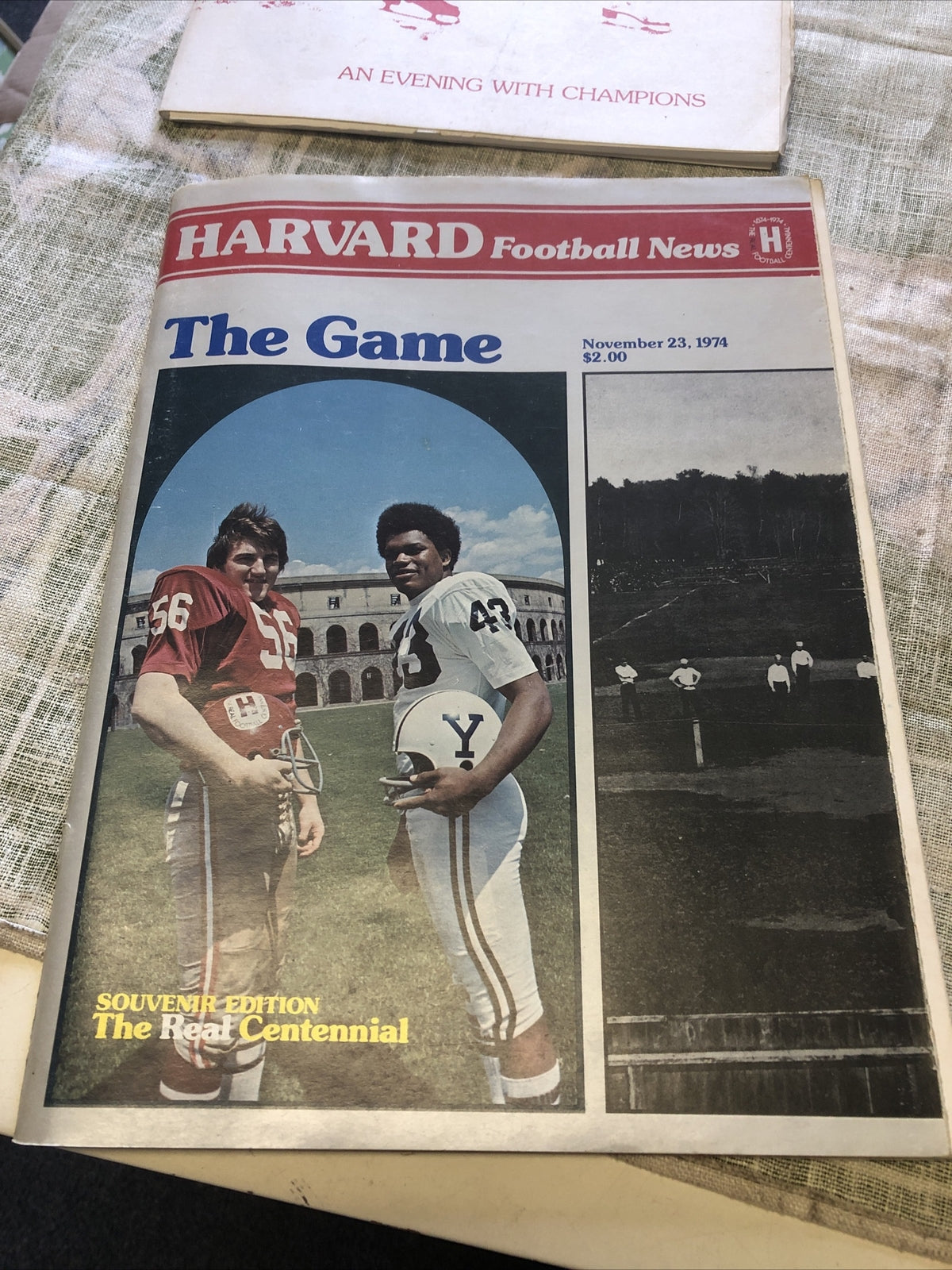 Original 1974 Harvard Football News Yale Week The Game Centennial Edition0