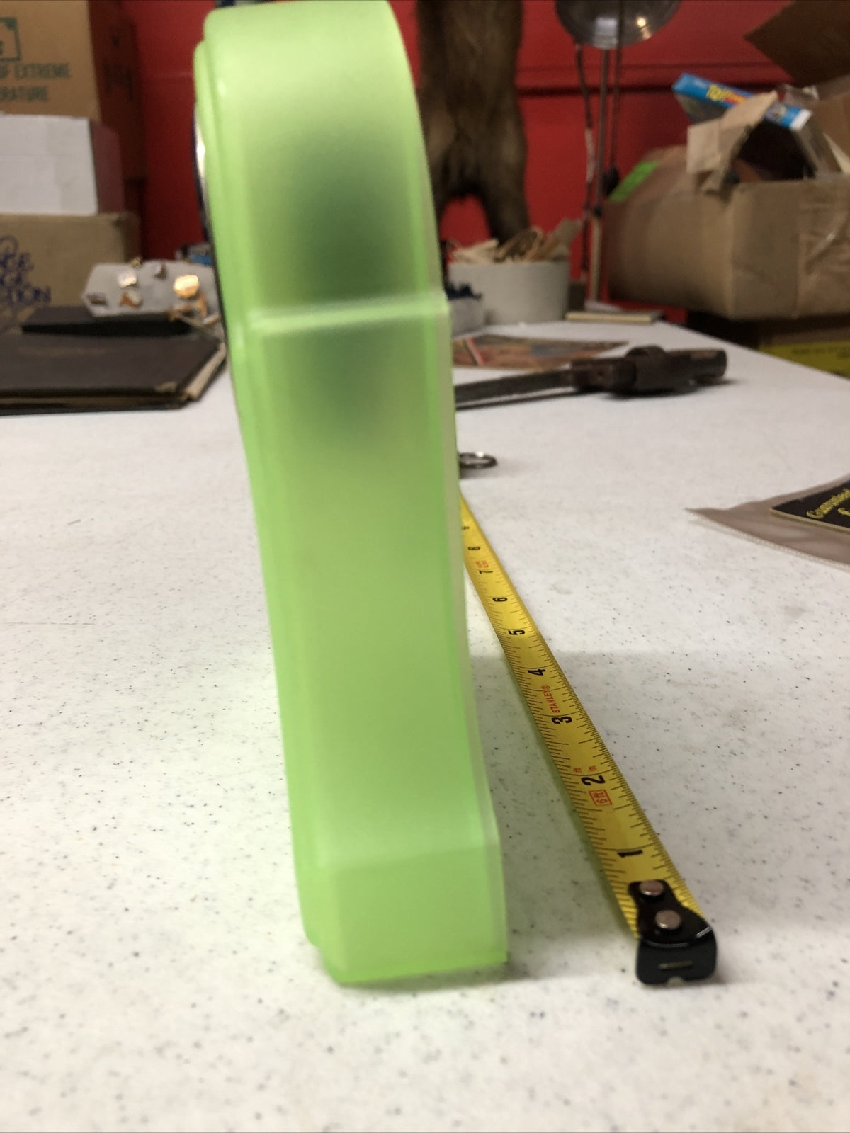 Vintage Pop Plastic Arch Clock Neon Green Kids  W/o Batterie Untested5
