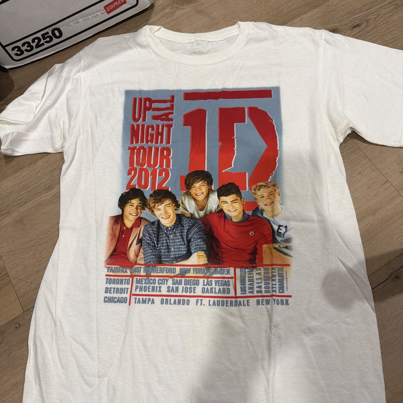 Rare One Direction Harry Styles Up All Night Concert Tour Shirt Adult Original L1