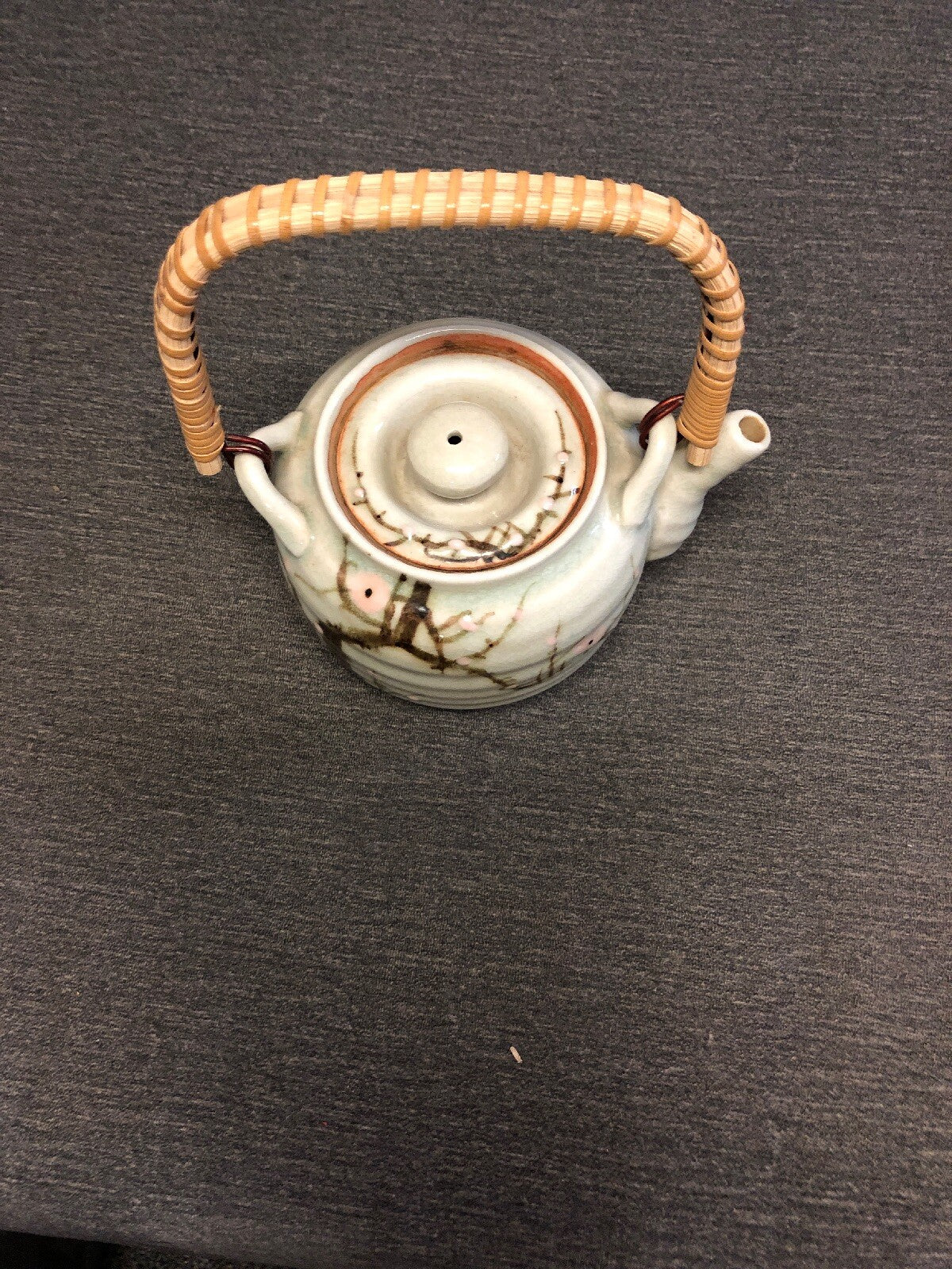 NEW W HOLDER  JAPANESE TEA POT BAMBOO FLORAL JAPAN0