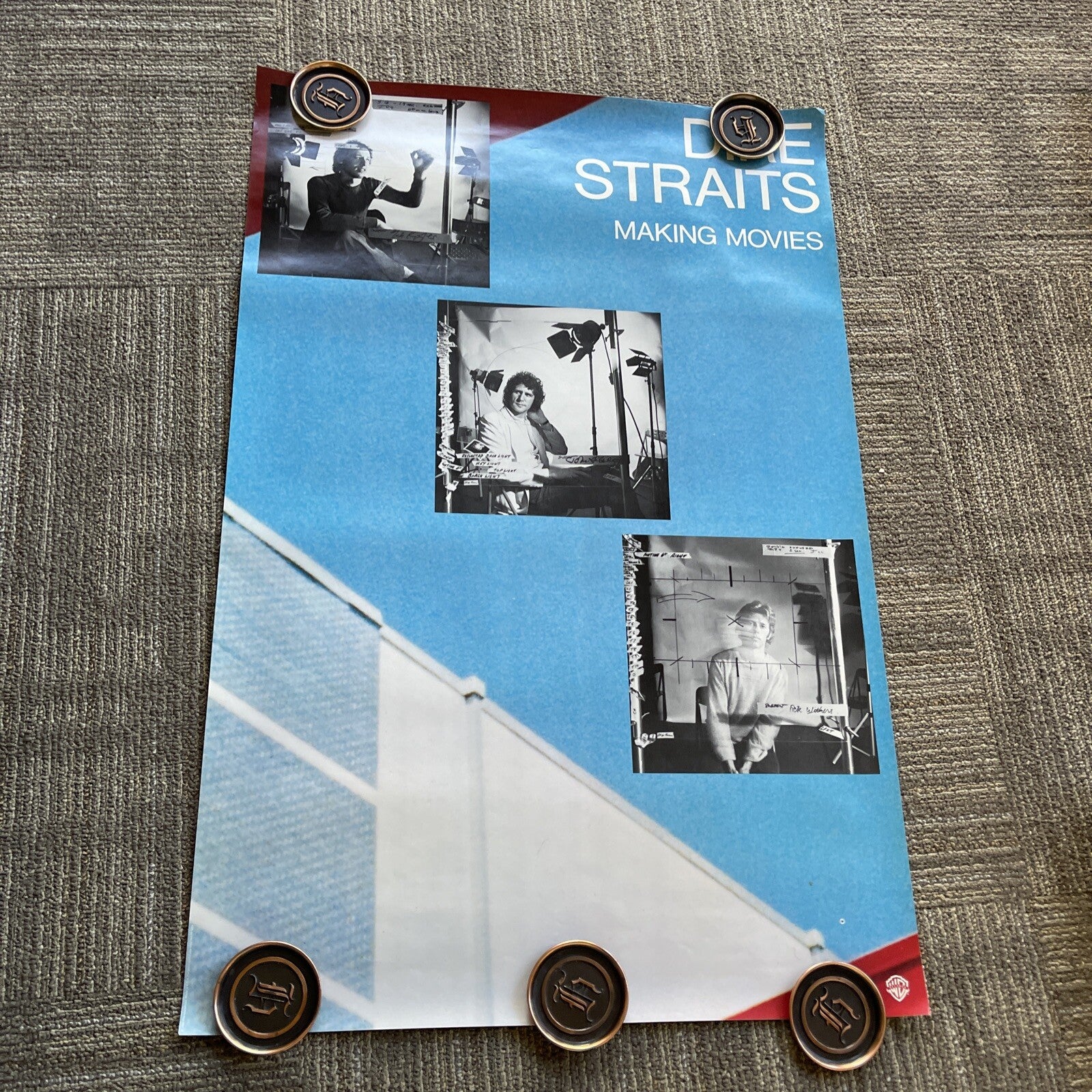 #169 1980 Dire Straits Original Record Promo Poster 23” X 35” Making Moves0