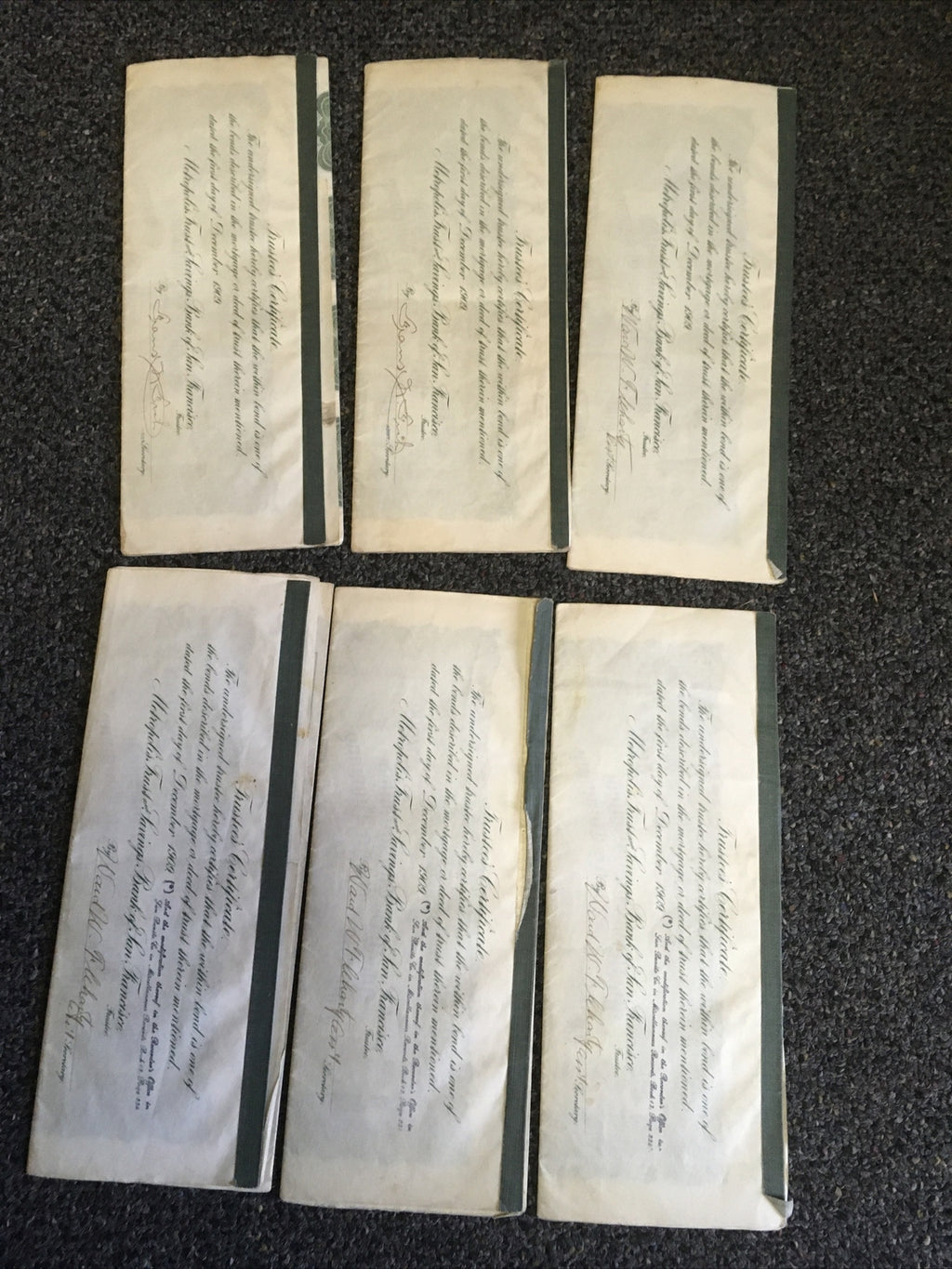 Lot Of 6 Western Consolidated Coal, Gas And Electric Company Gold Bond USA3