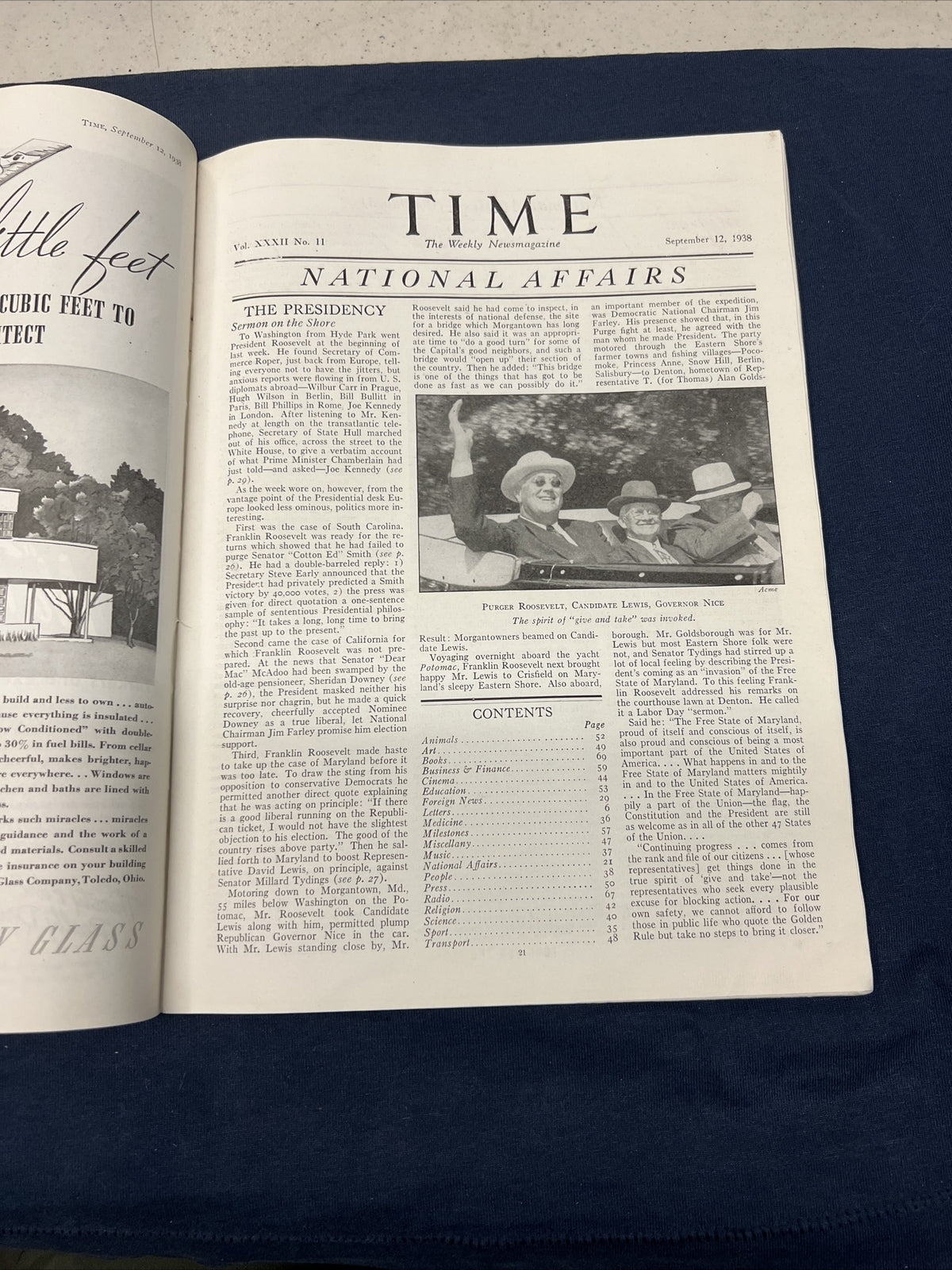 1938 Vintage Time Magazinw Cohen & Corcoran Number 11 Magazine 3