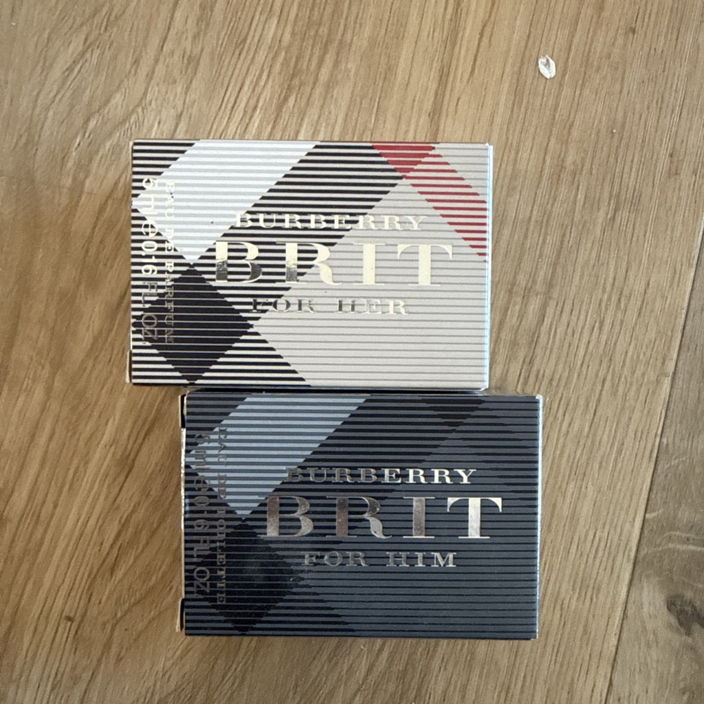Burberry Brit Fragrance Sample Set - For Her EDP & For Him EDT 5ml Travel Vials0
