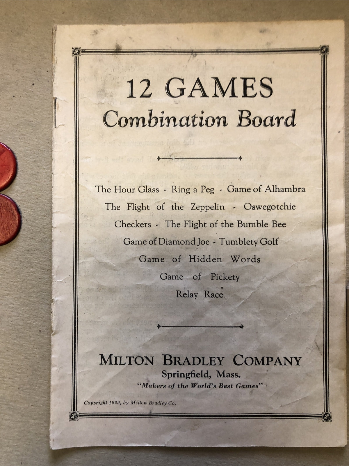 vintage Bradleys twelve Game Combination Board milton bradley co.9