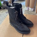 Dr. Martens Alix AW004 Black Pointy Toe  Zippered/Lace Snakeskin Pattern Size 70