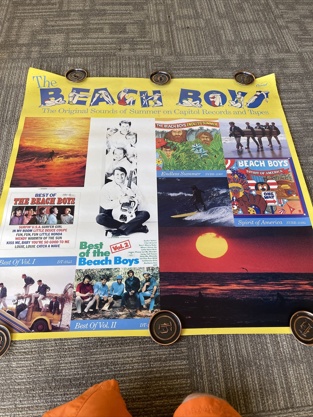 THE BEACH BOYS 1981 Record Store Promo Poster Dennis Carl Brian Santa Cruz #385