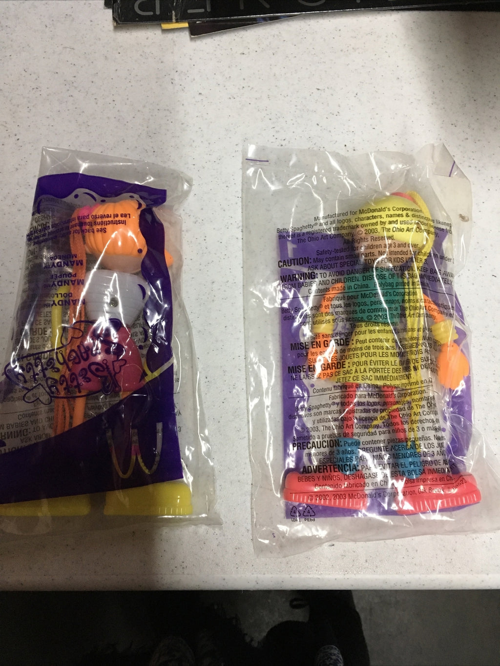 Lot2: 2003 MCDONALDS HAPPY MEAL BETTY SPAGHETTY TOYS #3 MANDY #1 Betty SEALED3