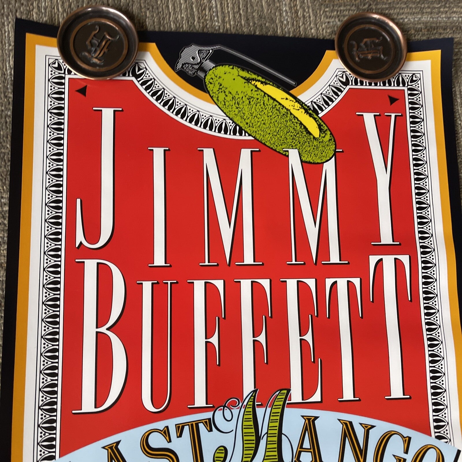 1985 Jimmy Buffett Last Mango In Paris Original Record Store Promo Poster #501