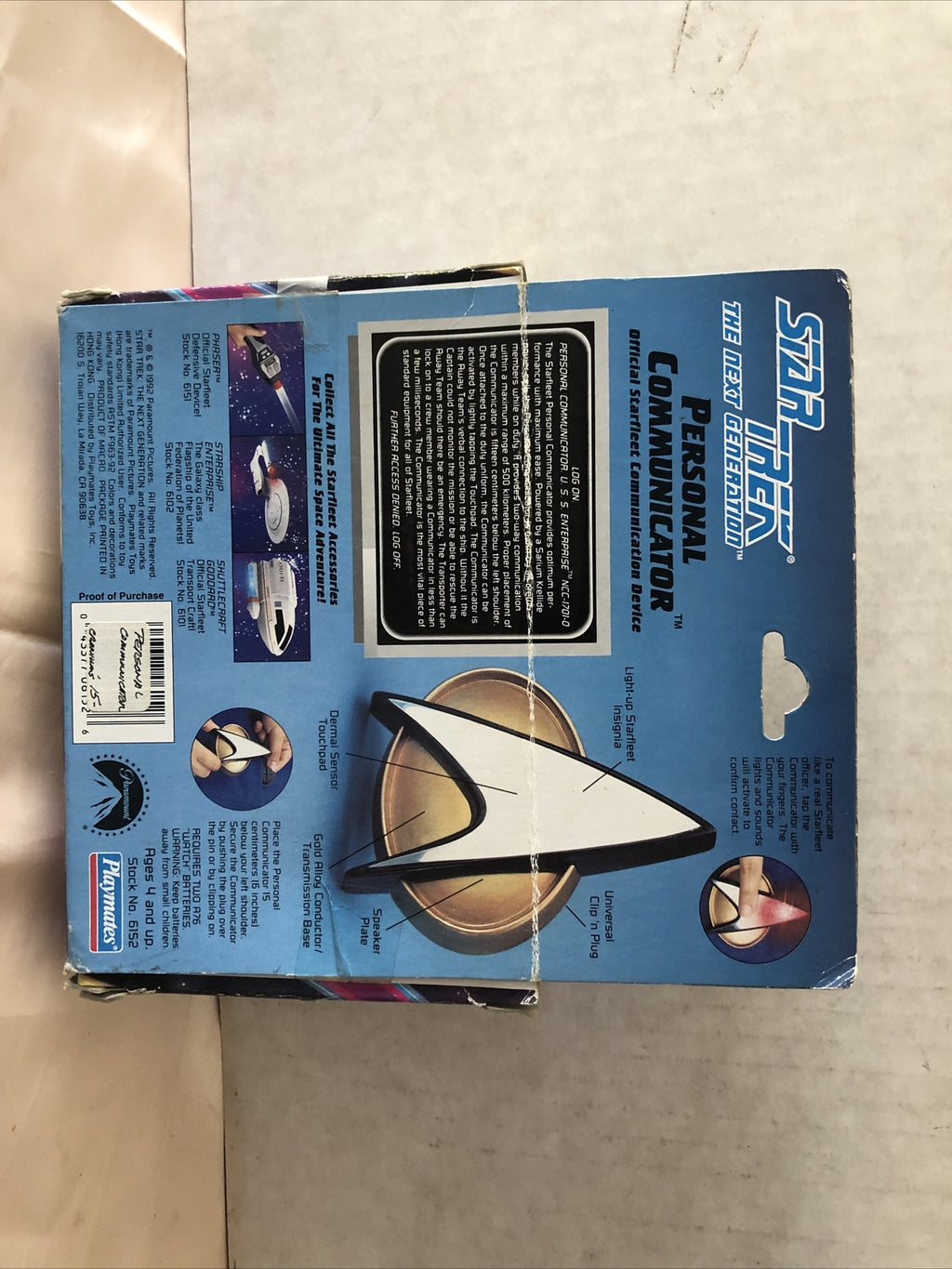 Playmates Star Trek Personal Communicator The Next Generation NOS Opened Box4