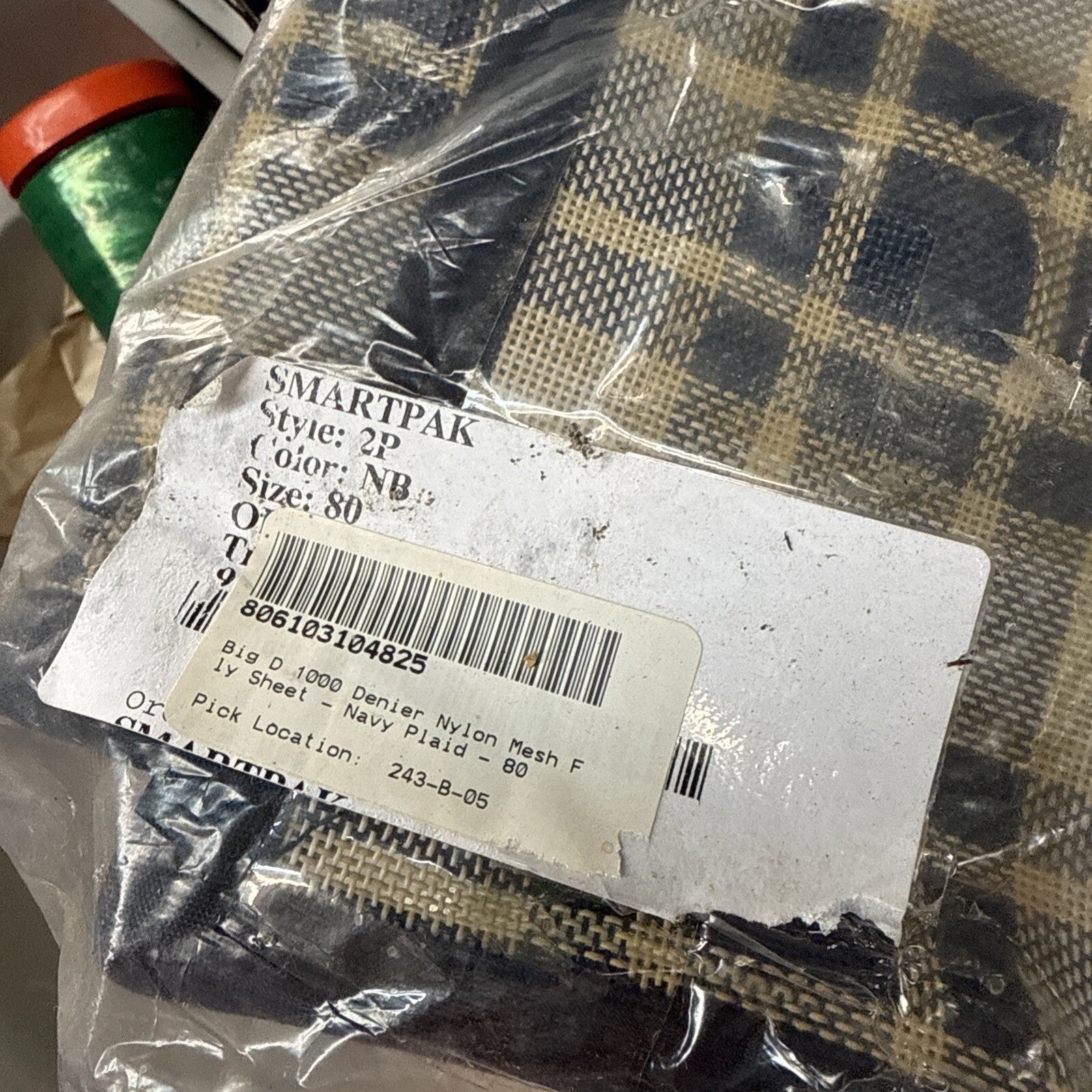 SmartPak Equine Deluxe Stable Sheet - 80” Navy Plaid New Vintage7