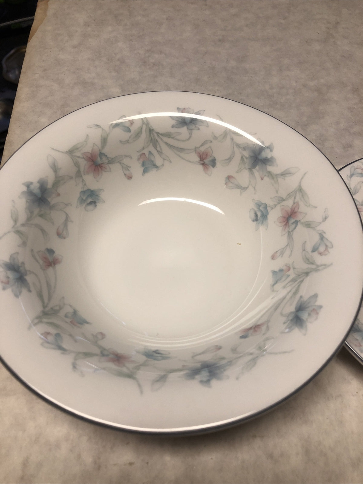 Lot Of 2 Noritake New Decade May Breeze Soup Bowl 7” & Small Plate 6”2