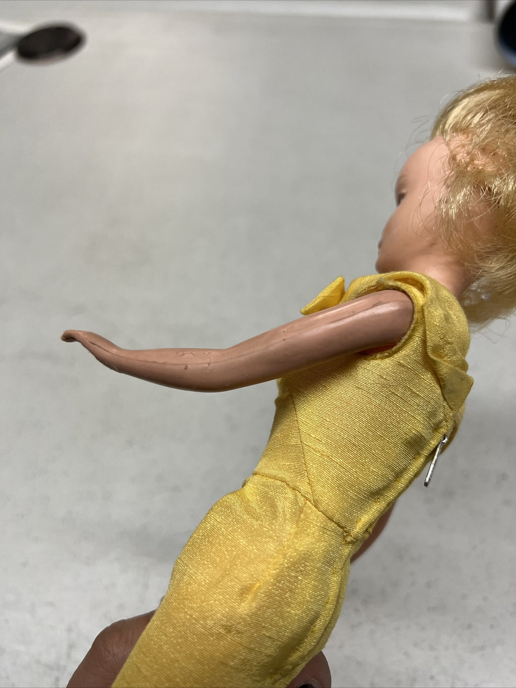 Vintage Ideal Tammy Doll Made in Japan, Blonde Hair Yellow Barbie Dress3
