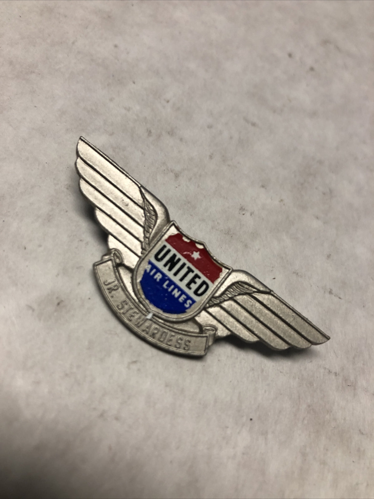 Vintage Lot Of 2 United Air Lines Jr. Stewardess & Future Pilot Wing Pin1