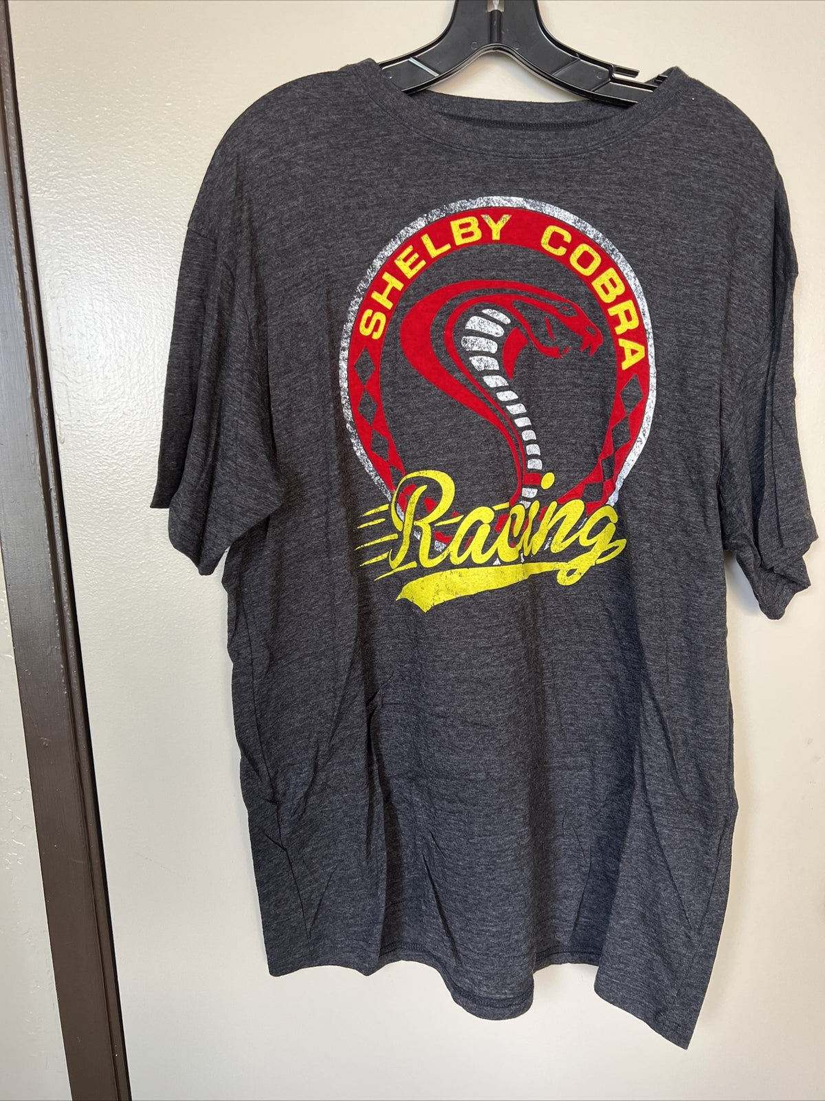 Shelby Cobra Racing Mens Fifth Sun Graphic T-Shirt Gray Heather Velour Design M0