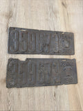 Nice Patina Pair of 2 1919 PA License Plates Pennsylvania Matching Set0