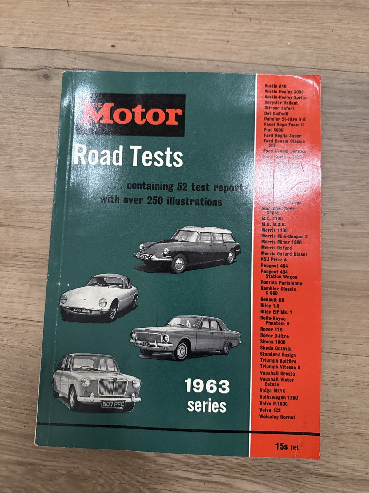 Vintage 1963 MOTOR ROAD TESTS MAGAZINE - 52 TESTS 250 ILLUSTRATIONS COVER0