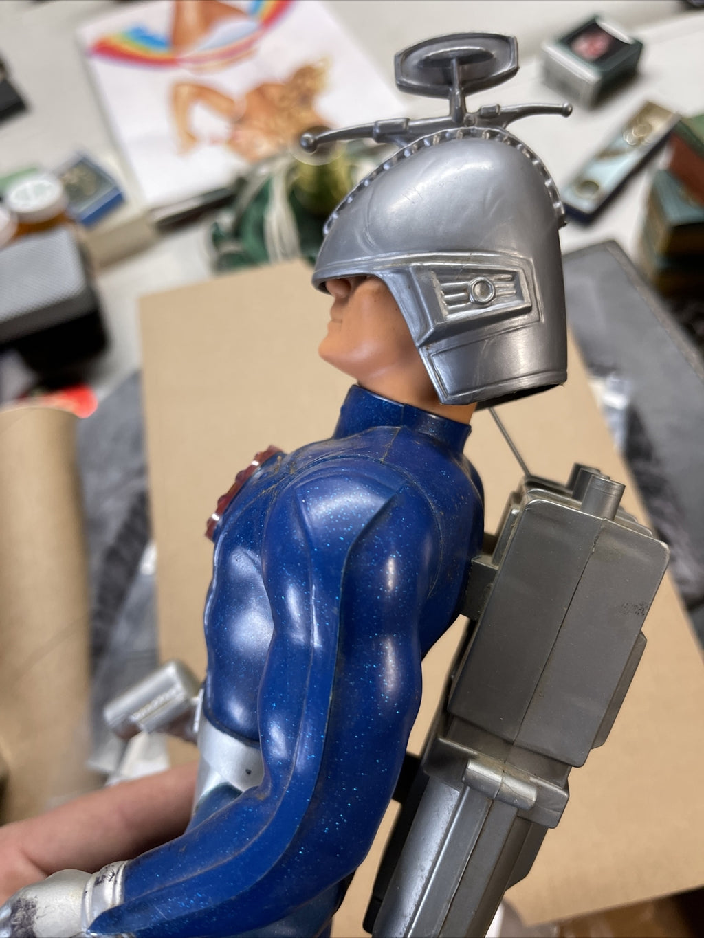Mattel Major Matt Mason 1967 Captain Lazer with Helmet Figure 12", NOT WORKING7