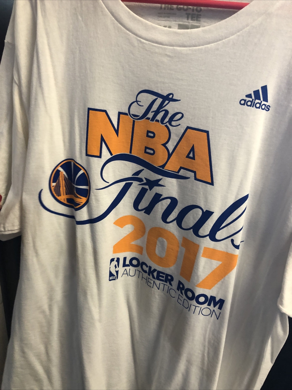 The NBA Finals 2017 Locker Room Adidas Authentic edition T Shirt Size XL2