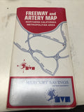 Vintage Mercury Savings And Loan California Los Angeles Maps Freeway Streets0