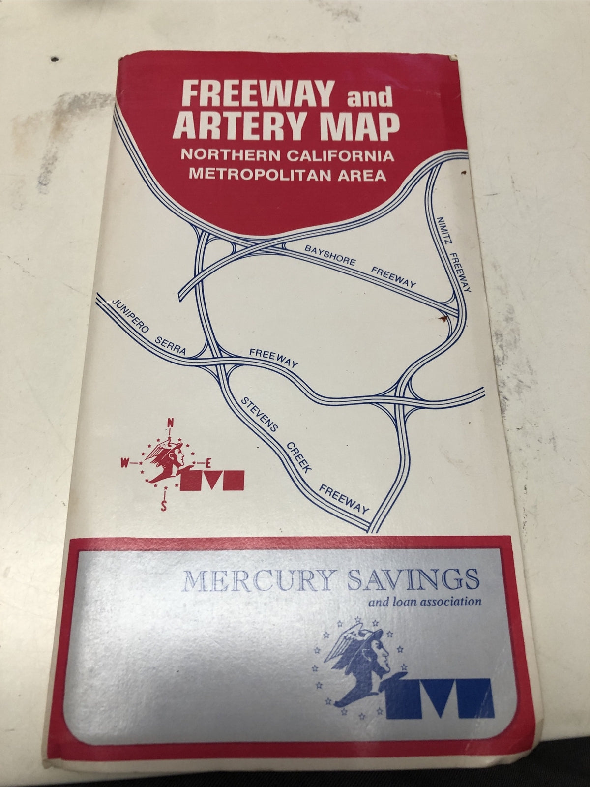 Vintage Mercury Savings And Loan California Los Angeles Maps Freeway Streets0