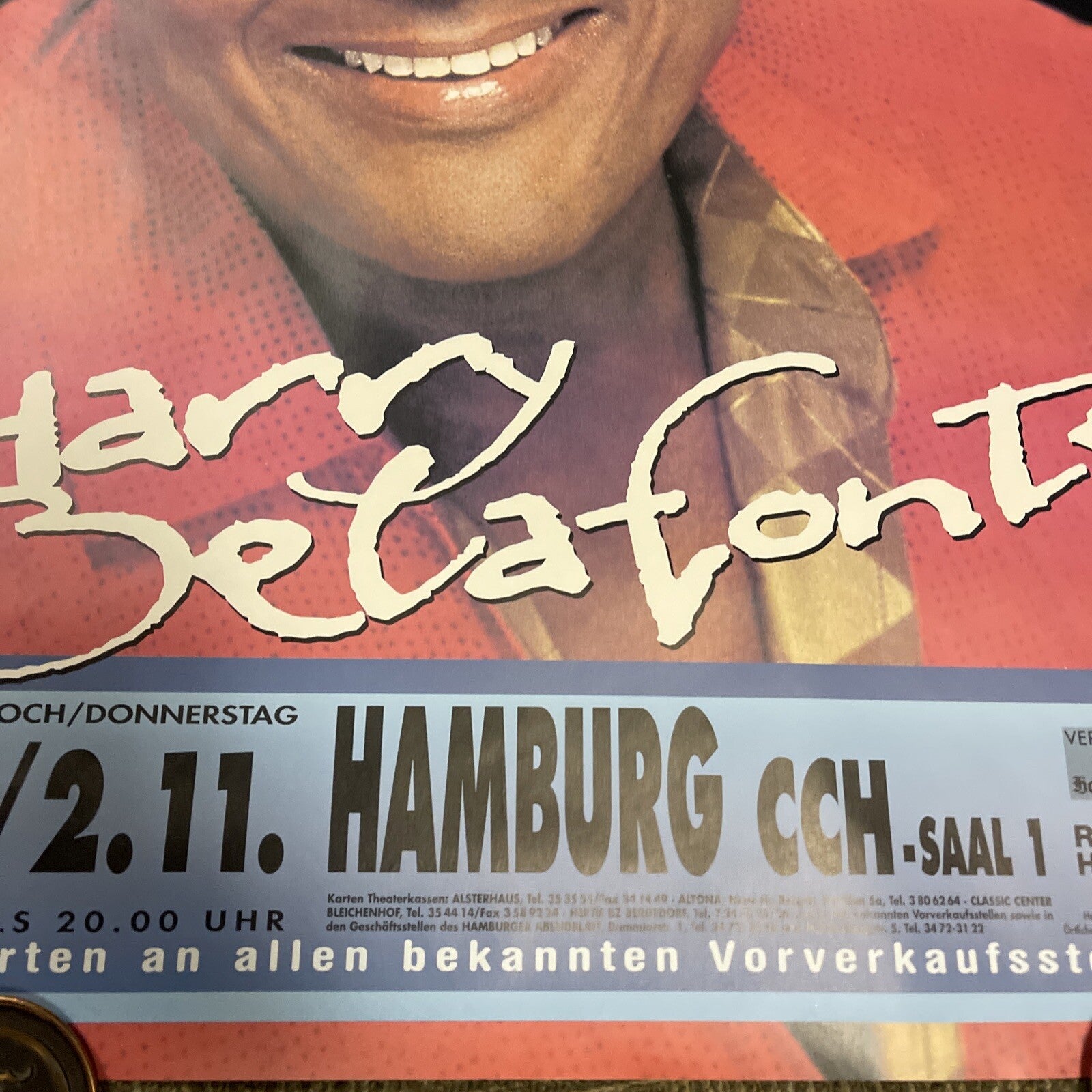#31 AN EVENING WITH  HARRY BELAFONTE UK 1990s Record Store Promo Poster 23x33”5