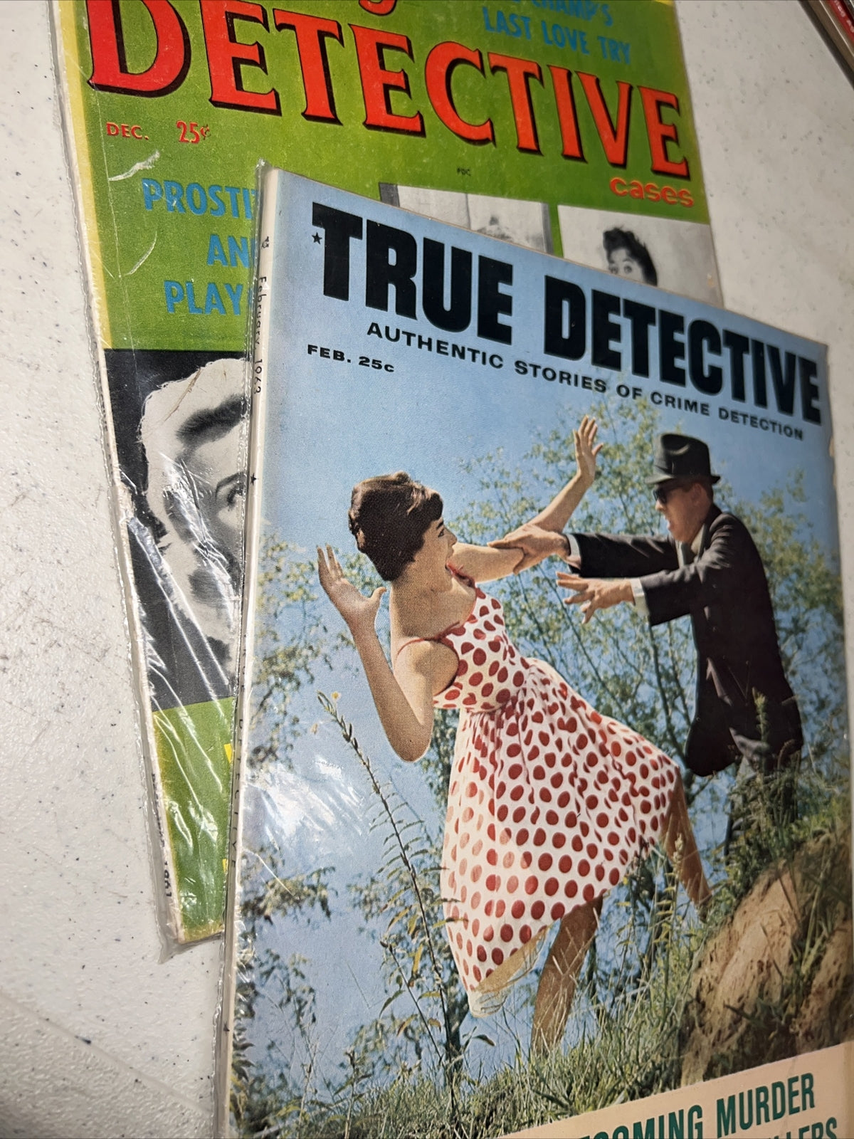 Pair of Vintage 1960’s Detective Mature Crime Story Magazines0