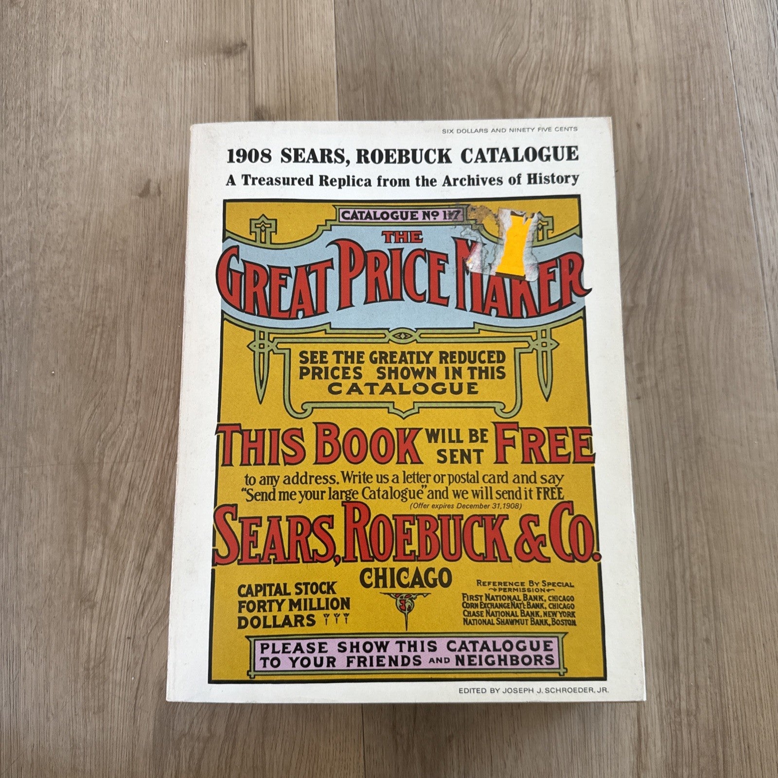 VTG 1908 Sears Roebuck Catalog No 117 Replica 1184 Pgs Joseph Schroeder 19690