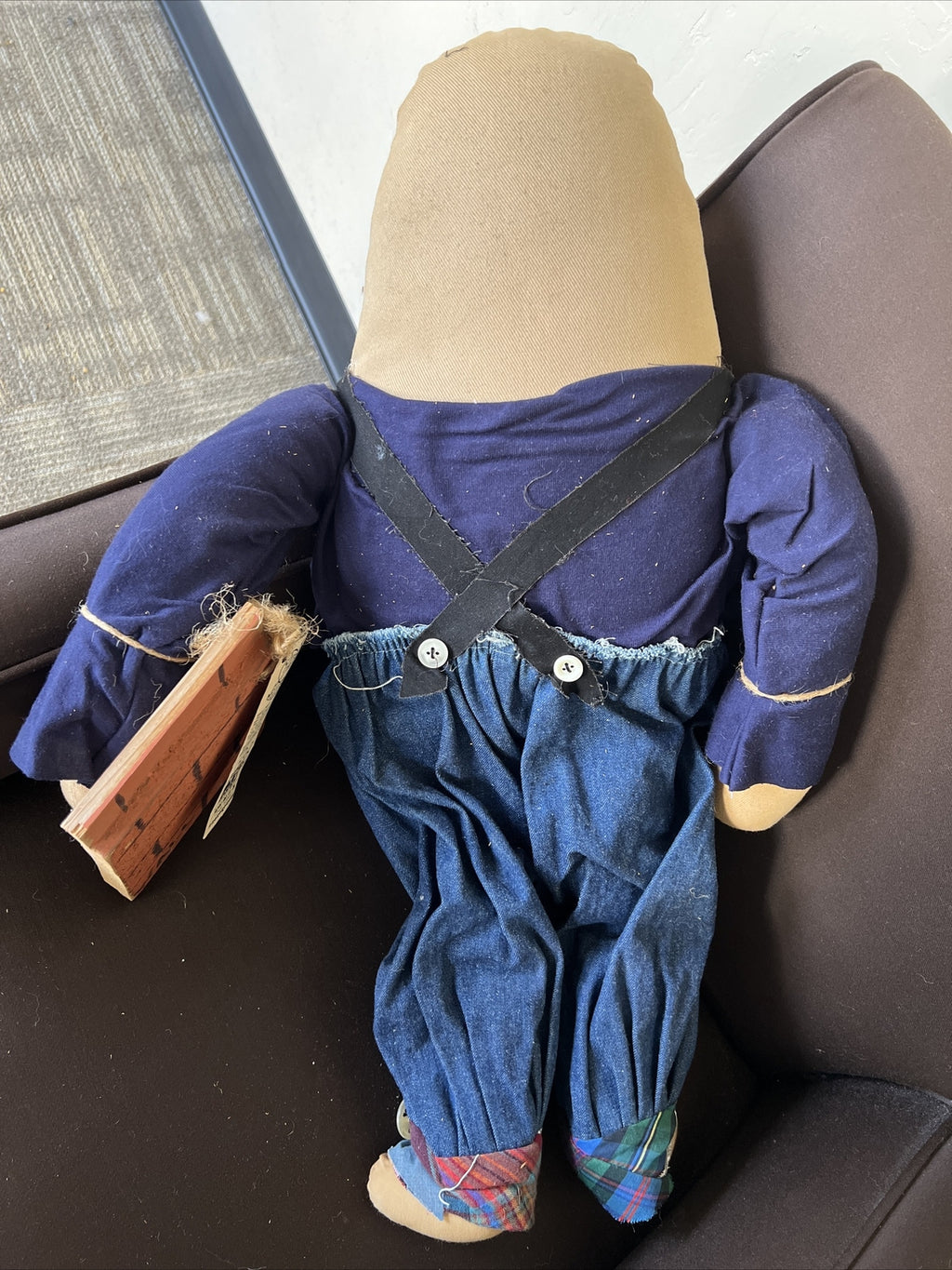 25” Vintage Rare Humpty Dumpty Americana Folk Art Doll  Handmade Great Condition5