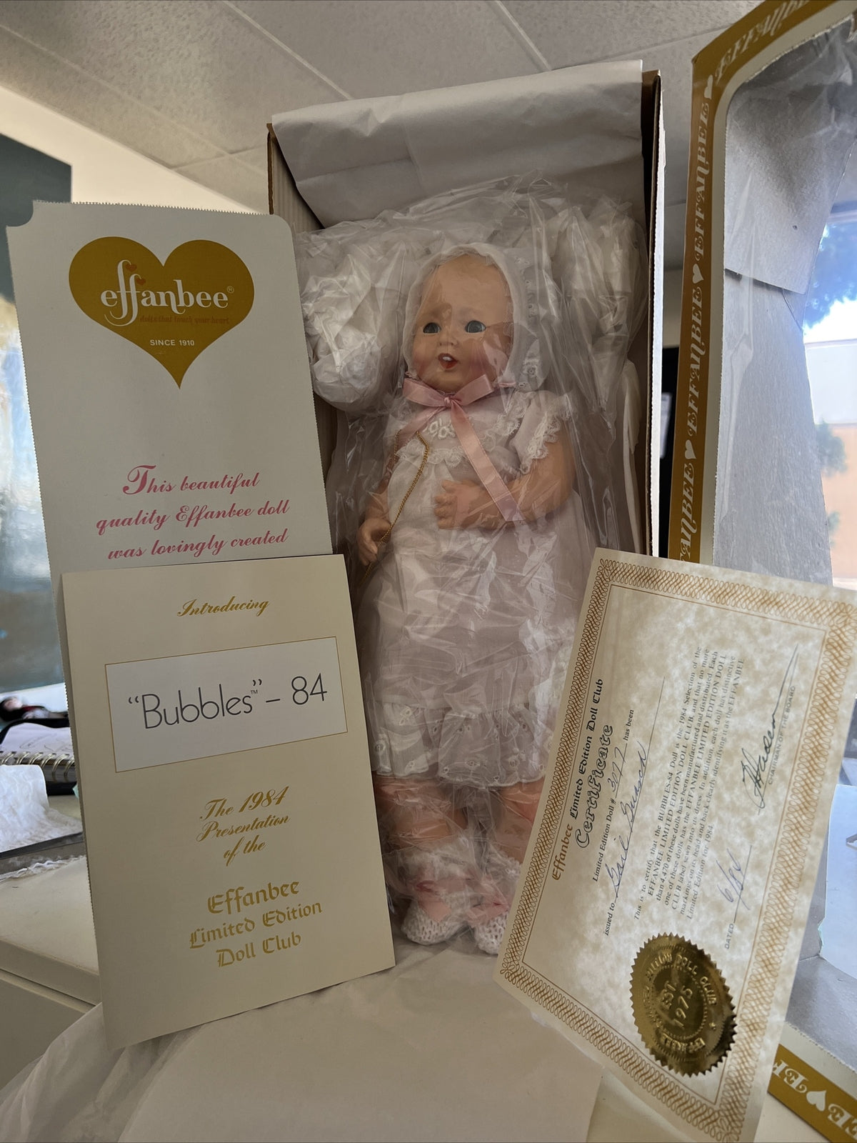 Vintage Effanbee “Bubbles” 1984 Presentation Limited Edition Doll Club In Box!1