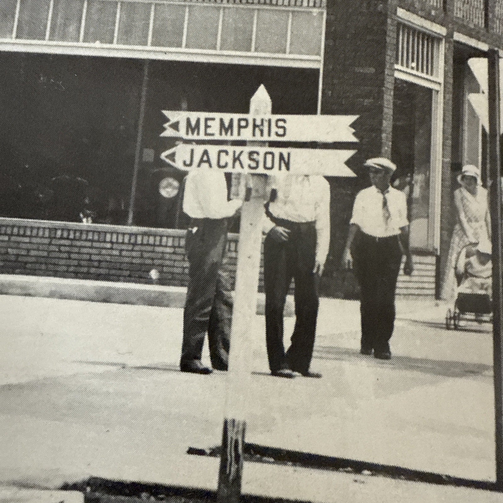 c1920s photo STANDARD OIL CO. Gasoline Station W Porcelain Signs Memphis4