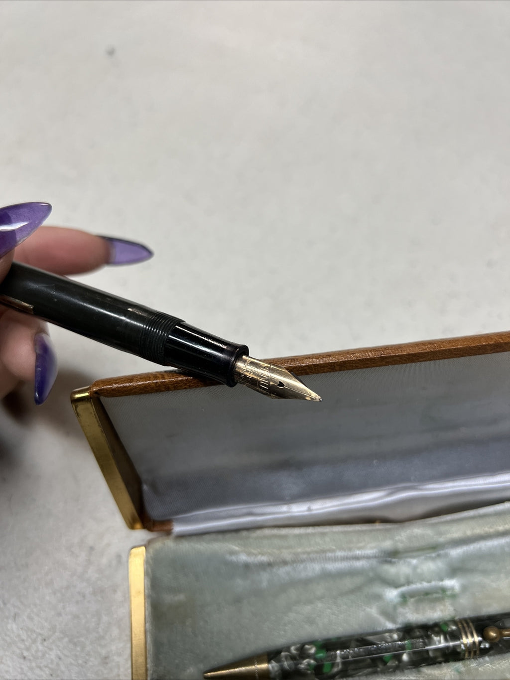 Vintage Venus President / Parkette Fountain Pen And Pencil Set WW2 Era In Case5