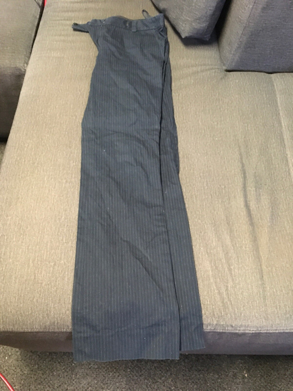 DKNY NEW Women's Navy Pinstriped Pull-on Clasp Casual Pants Sz 2 TEDO Business0