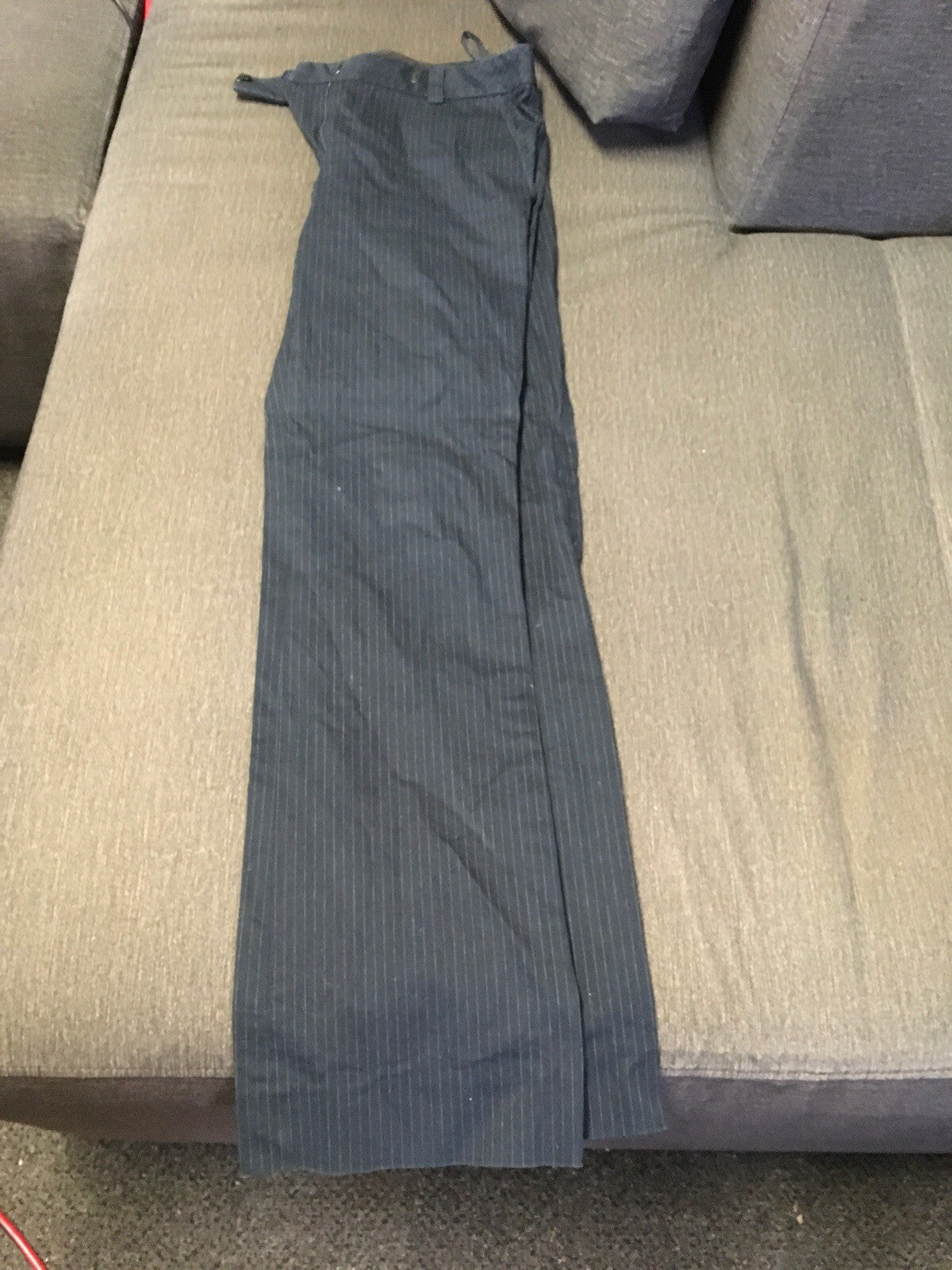 DKNY NEW Women's Navy Pinstriped Pull-on Clasp Casual Pants Sz 2 TEDO Business0