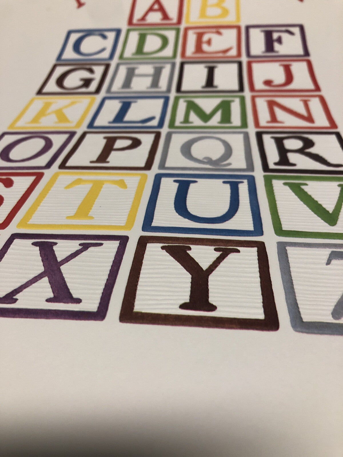 Vintage 1987 Springdale Graphics Alphabet Poster Print 20”x16” Childs Poster6