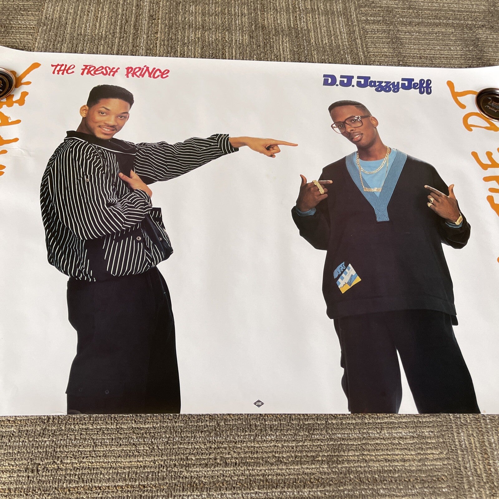 #154 1988 Will Smith Fresh Prince DJ Jazzy Jeff Record Store Promo Poster 24x36”6