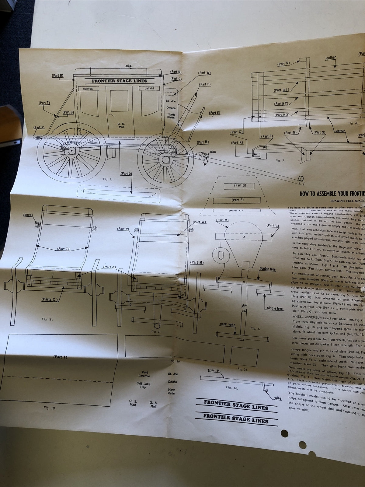 Vintage Frontier Days Stage Coach Build Your own With Instructions7