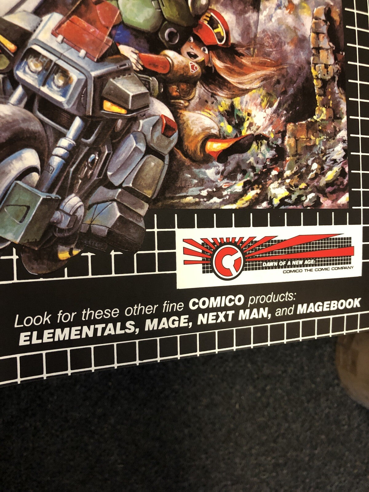 Original 1985 ROBOTECH Macross Masters New Generation Comic promo poster 28x20”3
