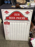 Vintage 1978 General Store Cardboard Display Sign Grain Belt Beer Priced 27”x21”0