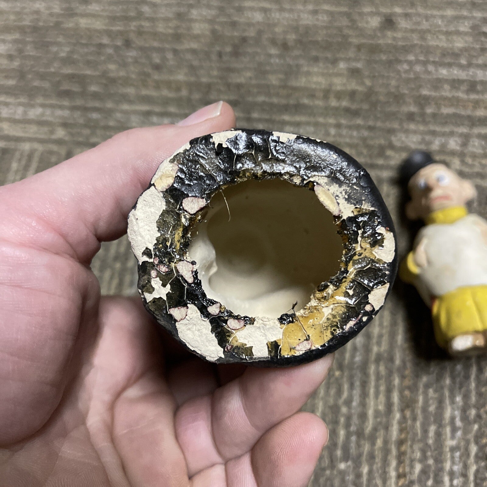 Antique Character Clay And Paper Mache 4” Toy Figure Doll Lot Estate Bobber13
