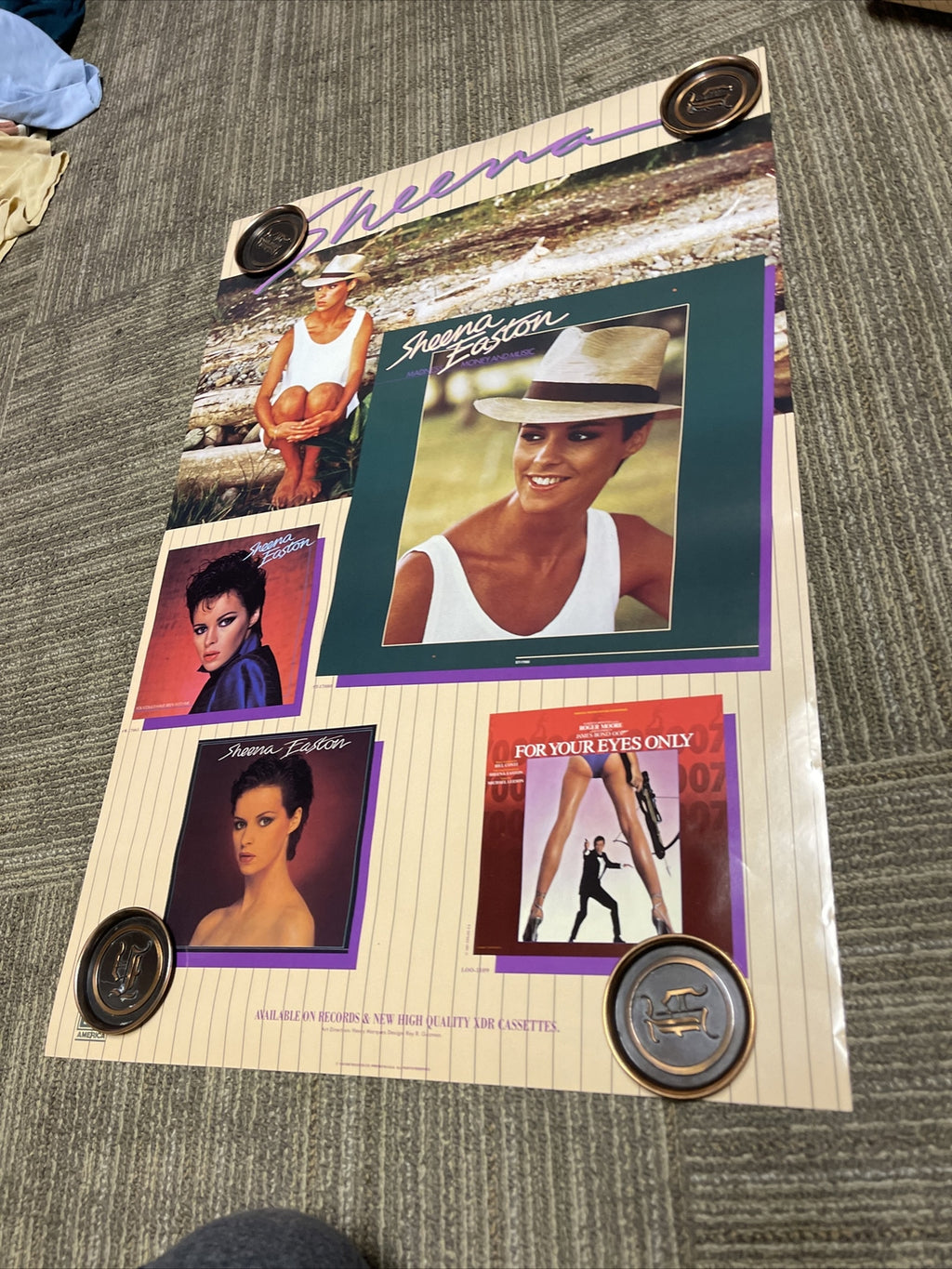 Under  1982 Sheena Easton Record Promo Poster 24x36 For Your Eyes Only Bond8