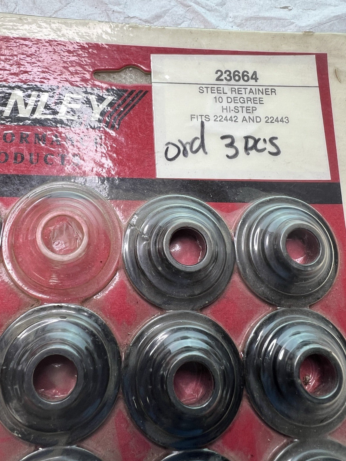 Manley 23664 Steel Retainers 10° Hi-Step for 22442/22443 – Set of 151