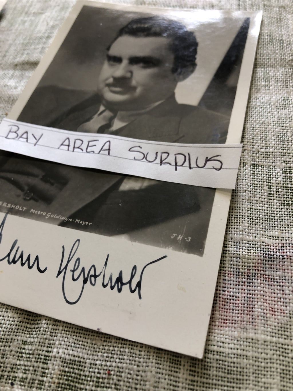 Rare Original SIGNED Photo Of Jean Hersholt UNPUBLISHED 5”x3”3