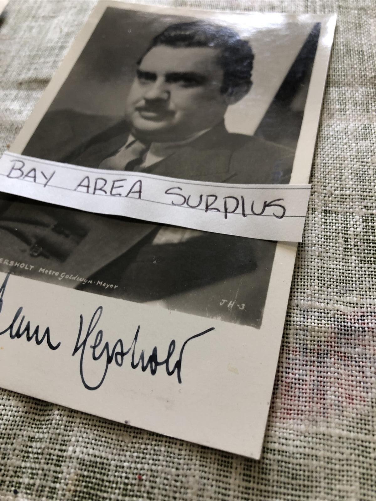Rare Original SIGNED Photo Of Jean Hersholt UNPUBLISHED 5”x3”3