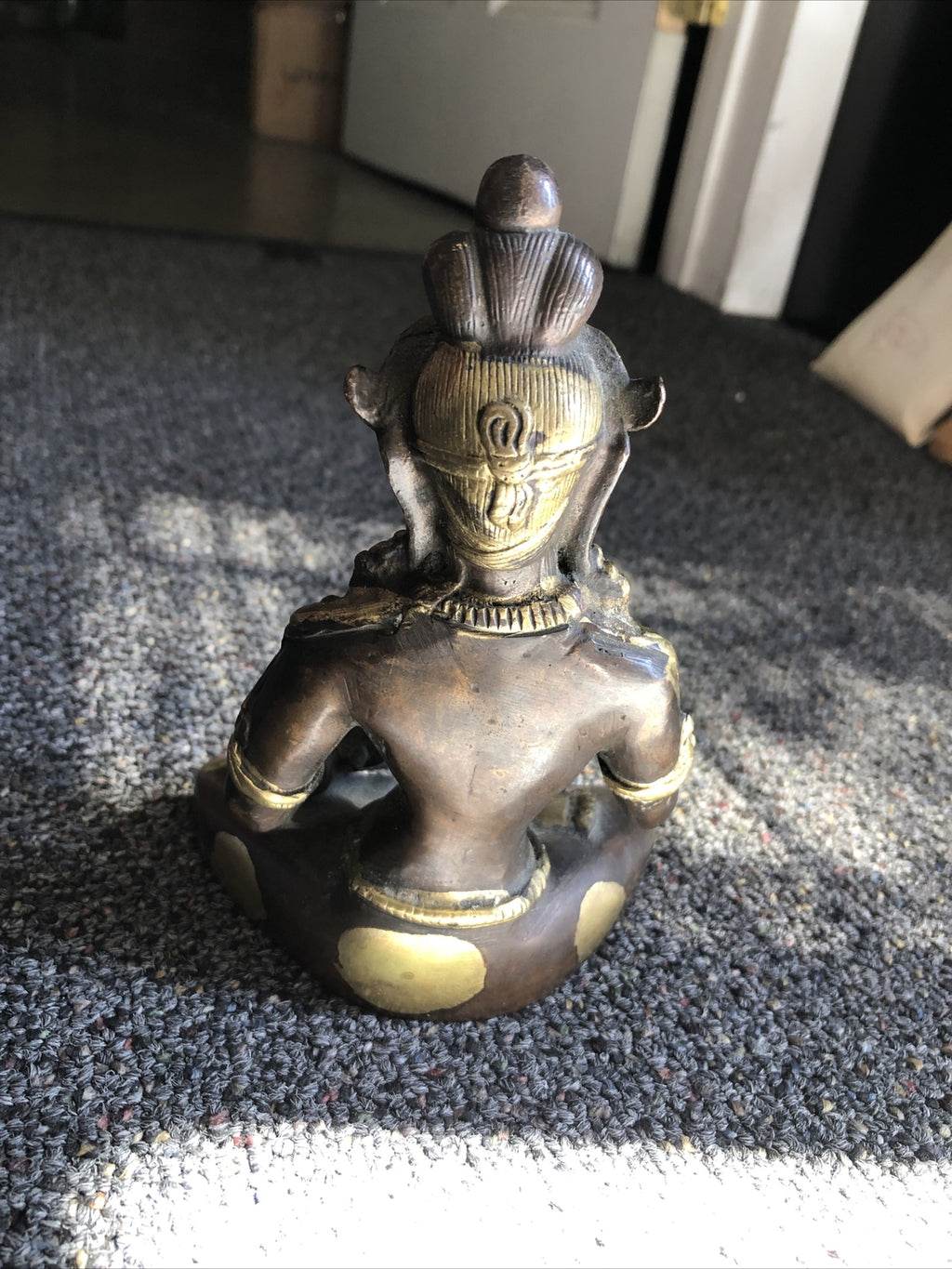 OLD VINTAGE BRONZE BUDDHA STATUE3