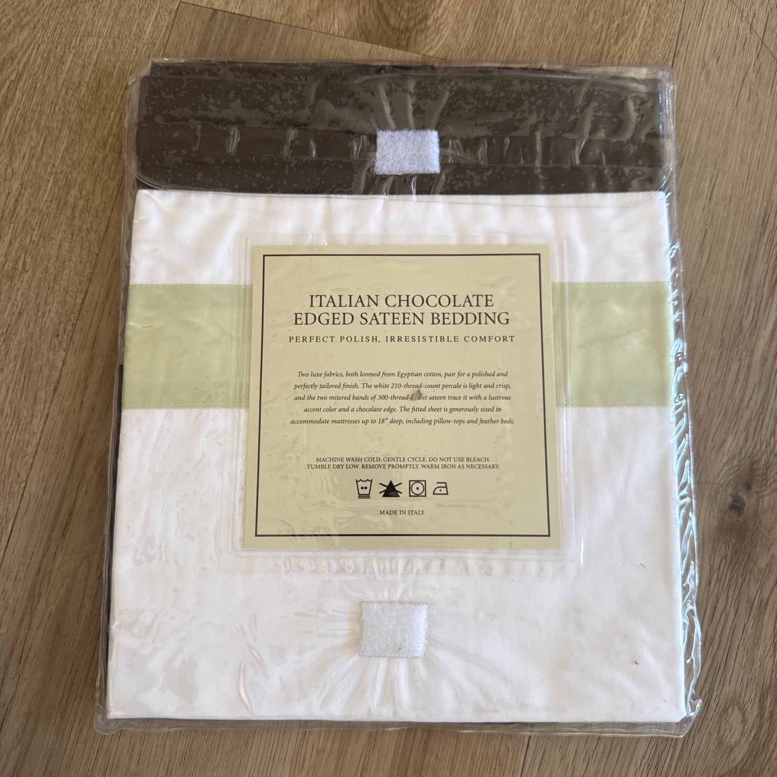 Restoration Hardware Italian Chocolate Edged Sateen - BOUDOIR Pillow Shams 20x282