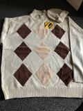 Vintage 90's NOS Trutus Biancarra Mens Sweater With Matching Beanie NWT Size XL0