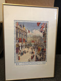 The Heart Of The Empire Piccadilly Circus Decorated For Coronation Framed Print0