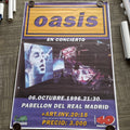 #171 1996 OASIS Concert Tour subway Promo Poster Real Madrid VG++ Rare 40x60”0