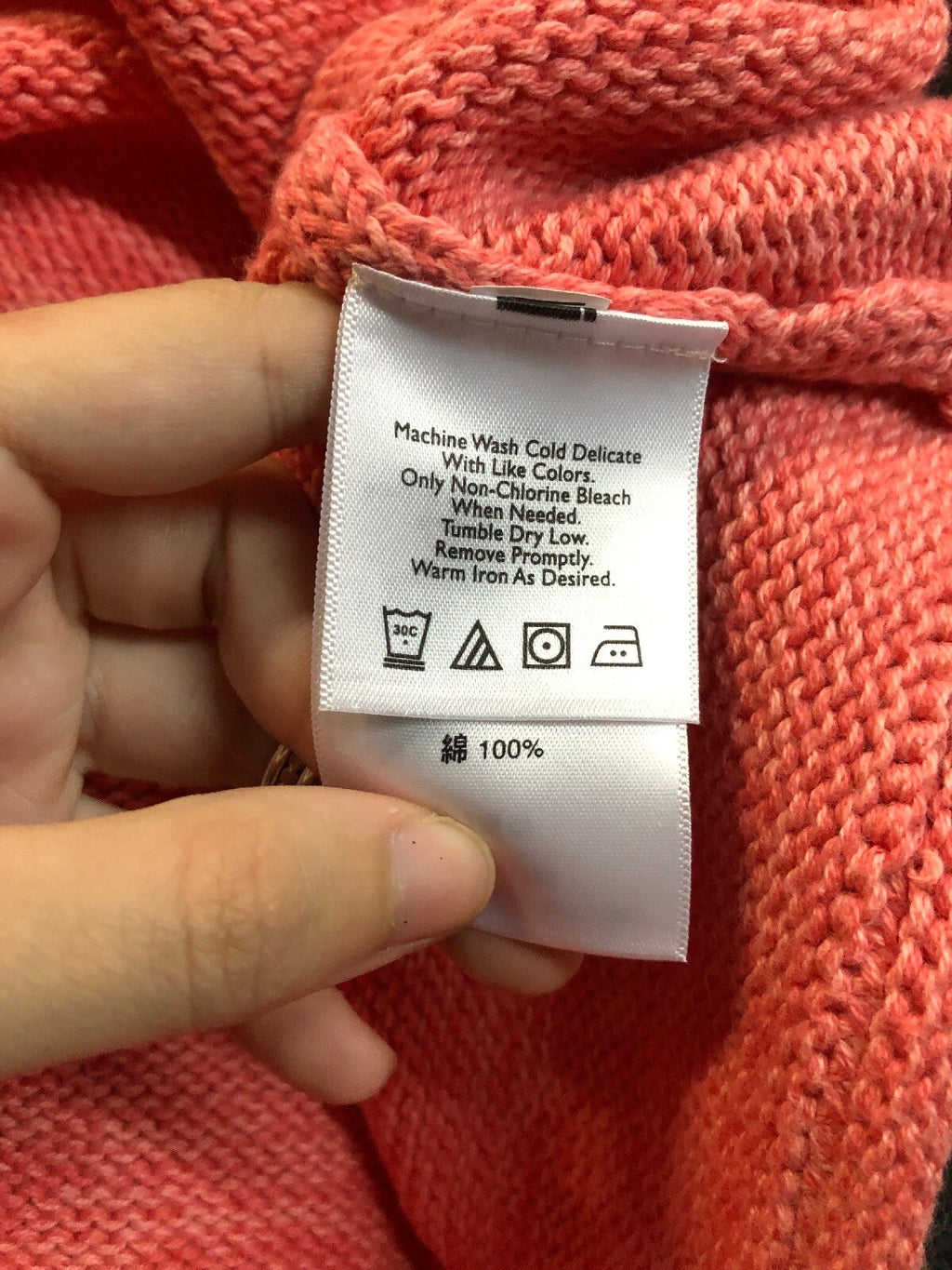 NWT Eddie Bauer Rose Pink Cotton Knit Crew Neck Cardigan Sweater Women Size XXL2